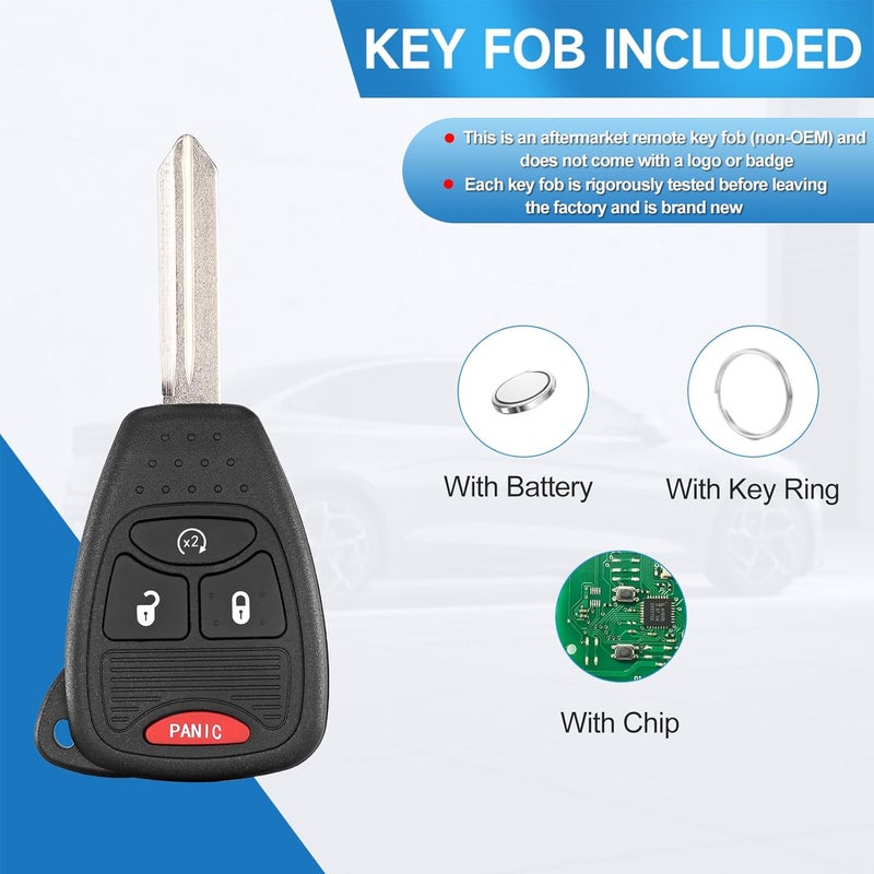 LYFUCESS Key Fob Replacement Fits for Jeep Wrangler 2009 2010 2011 2012 2013 2014 2015 2016 2017 2018 Compass Patriot 2010-2017 Car Keyless Entry Remote OHT692713A - Image 5